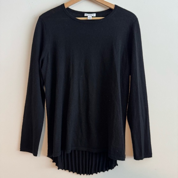 Belford 100% Cashmere Crew Neck Sweater w/rib Pleated Back size large - Picture 1 of 6